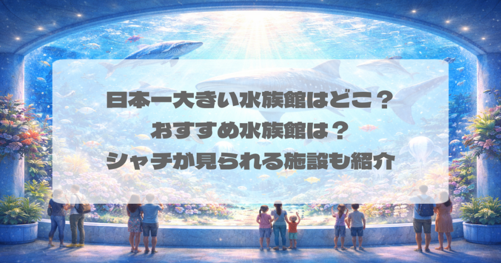 日本一大きい水族館はどこ？おすすめ水族館は？シャチが見られる施設も紹介